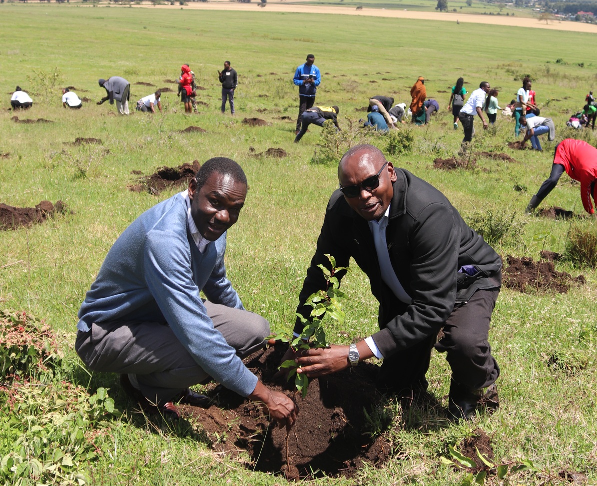 prof_kimurto_and_prof_George Owuor during tree planting